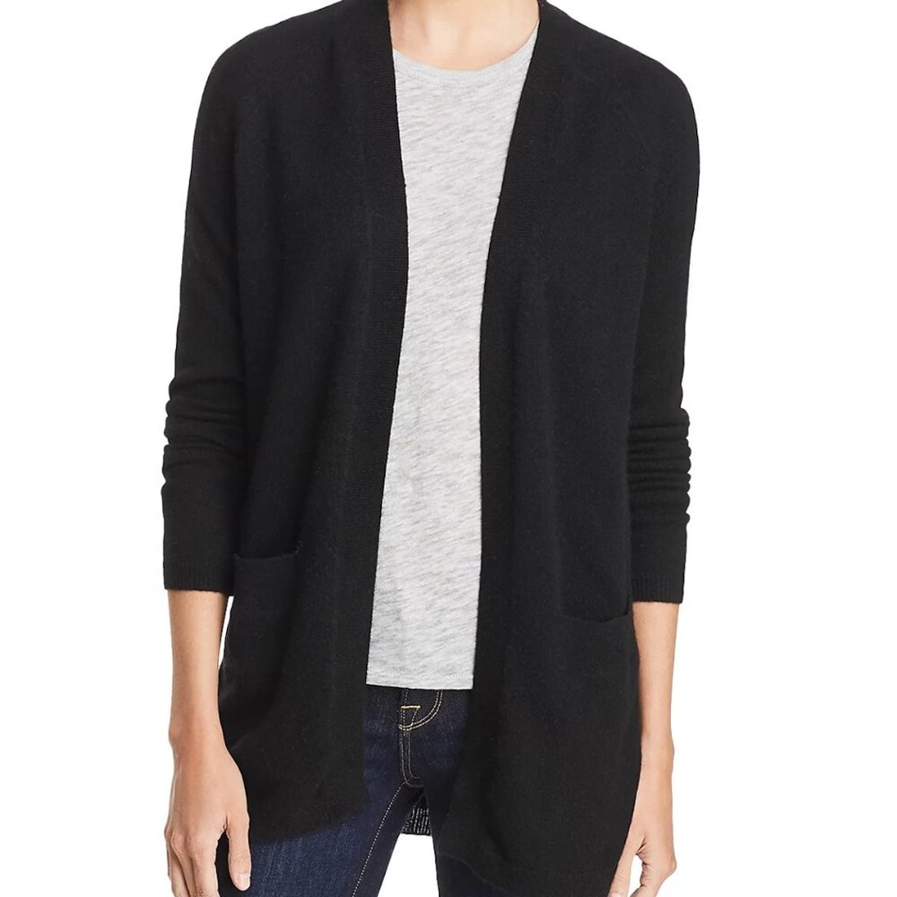 AQUA Lace-Up Cashmere Cardigan (NWT)